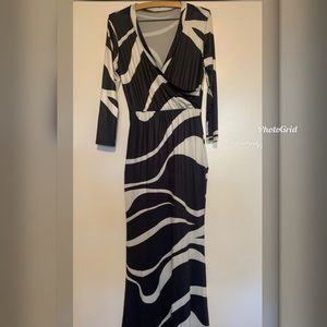 Black and white maxi dress